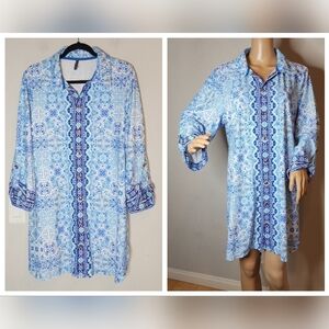 Aqua Et Sol Blue Swim Coverup dress. Women's size XL